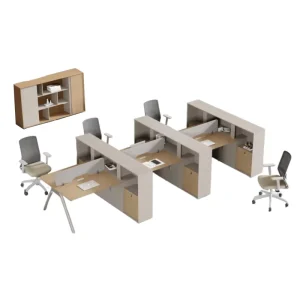 Latest Design Modern Luxury Office Desks and Workstations Modular Wooden Computer Desk with Storage for Office Staff
