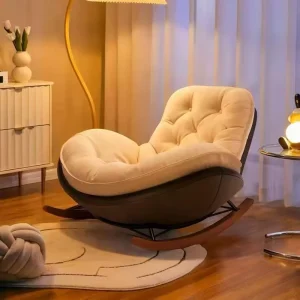 Lazy Sofa Retro Single Rocking Chair Casual Living Room Sofa for Home Balcony Living Room