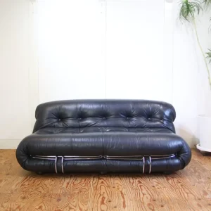Leather 3 Seater Sofa with Top Grain Upholstery for Executive Office Lounge and Home Theater