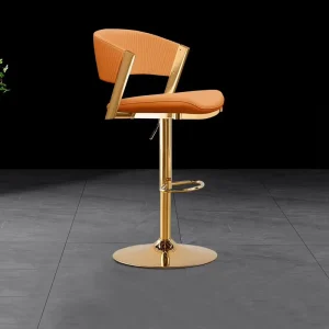 Leather Adjustable Bar Stool for Home Hotel Bar Island Counter Use