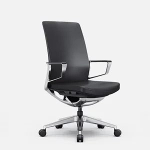 Leather Executive Chair Furniture Stainless Steel Metal Frame Swivel Office Chair Commercial Chair Furniture