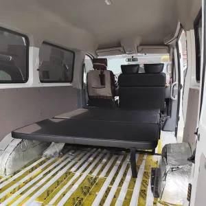 Leather Ford Transit Van 3 Person Seat Bench Folding Bed System Comfortable for Campervan and Motorhomes