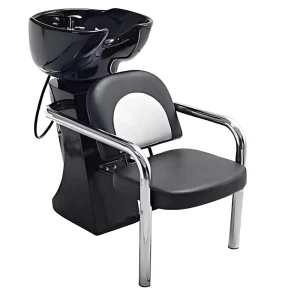 Leather High Density Sponge Commercial Shampoo Chair with Metal Frame Modern and Simple Design for Hair Salons