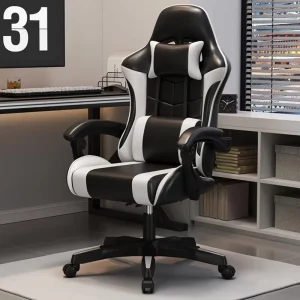 Leather High Quality Custom Office Chair Ergonomic Reclining Gaming Chair with Footrest