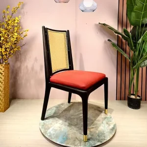Leather Household Dining Chair Cushions with Wood Legs Armrests Leisure Office Visitor Armchairs