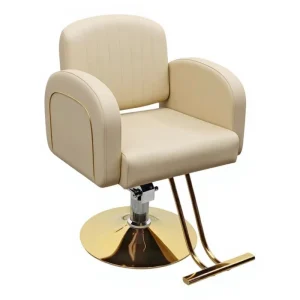 Leather Light Luxury Barber Chair for Hair Salon Barber Shop Rotating with Armrests Customizable Cross Border Supply