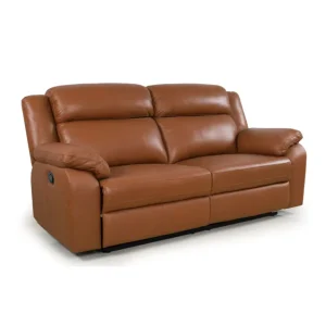 Leather Manual Function 2 Seat Recliner Sofa