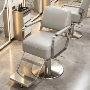 Leather Minimalist Design Beauty Salon Barber Chair Height Adjustable Swivel for Commercial Use
