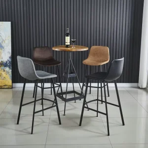Leather Nordic Modern Luxury High Bar Chair Home Bar Restaurant Use Bar Stool