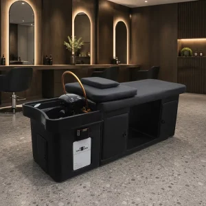 Leather and High Density Foam Salon Shampoo Bed with Head Therapy Thai Style Commercial Salon Furniture