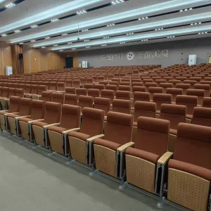 Lecture Furniture Single Auditorium Chair Folding Theater Seat With Table