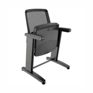 Lecture Hall Chair with Foldable Seat Mesh Backrest Fixed Metal Frame for School University Conference Hall Auditorium Chair