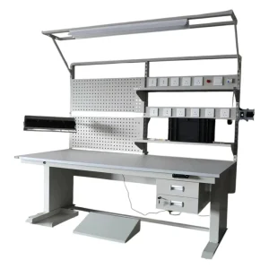 Leenol ESD Lab Bench Worktable New Condition Electronic Lab Furniture with Bearings Woodworking Workbench