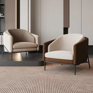 Leisure Chairs Wing Gold Luxury Nordic Furniture Set Modern Armchair Fabric Metal Home Living Room Sofas Lounge Accent Chairs