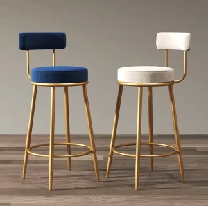 Leisure Comfortable Fashion Bar Furniture Vintage Industrial Restaurant Dining Bar Metal Chair Modern Bar Stools Kitchen Chairs