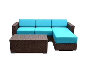 Leisure Facilities Outdoor Wicker PE Rattan Sofa Set Stylish Patio Garden Furniture for Office Building