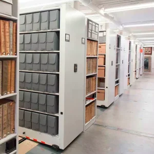 Library Book Document Steel Compactor Mobile Shelf System Metal Mobile Compactor Shelving Steel Archive Mobile Filing Cabinet