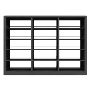 Library Bookshelves Steel Frame Commercial Display Racks Freely Designed Brackets for Efficient Storage Organization