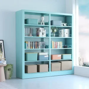 Library Furniture Steel Bookshelves Metal Bookcases Commercial Library Display Storage Units for School and Office