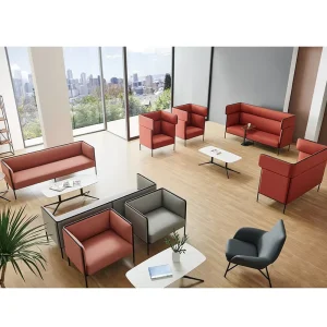 Library Office Public Area Modular Sectional Combination Waiting Sofa with Screen Partition Reception Sofa