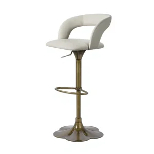 Light Luxury Bar Stool with Rotating Seat and Adjustable Height Armrests Customizable Master Design HD 7559