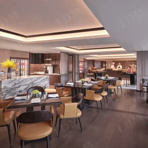 Light Luxury Cafe Tables and Chairs Restaurant Chair Hotel Furniture Used for Restaurant Seating Chairs