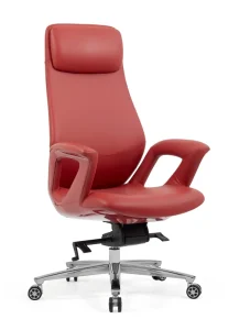 Light Luxury Comfortable Leather Revolving Executive Office Chair Armrests Headrest Home Office Support OEM ODM