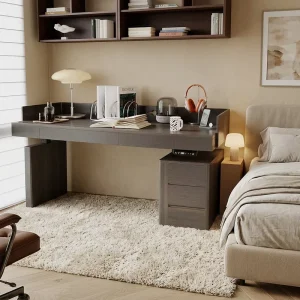 Light Luxury Height Adjustable Desk Wear resistant Dressing Table Modern Solid Wood Ergonomic Office Desk