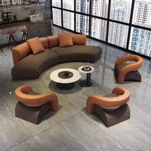 Light Luxury Hotel Lobby Reception Beauty Salon Club Sales Office Negotiation Table Chair Combination Business Leisure Set