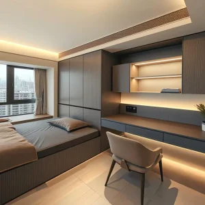 Light Luxury Integrated Tatami Frame Multi function Storage Bed for Boutique Hotel Guest Room & Rental Suite