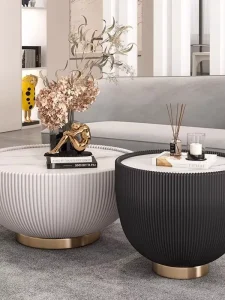 Light Luxury Italian style Coffee Table for Small Apartment Living Room Sintered Stone Top Modern Design Home Furniture