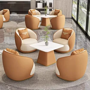 Light Luxury Leisure Hotel Reception Sales Office Negotiate Tables Chairs Beauty Salon Business R Sofa Tea Table