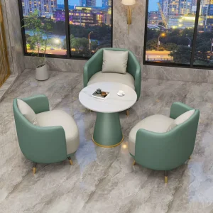 Light Luxury Modern Home Furniture Tea Dessert Shop Table Chair Sets Living Room Set Sales Office Beauty Salon Shopping Mall