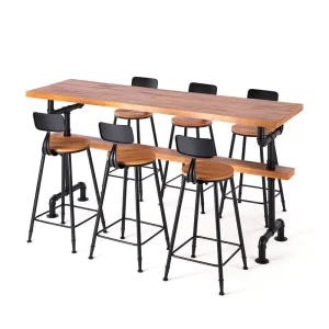 Light Luxury Modern Minimalist Iron Restaurant Dining Bar Counter Table High Quality Stools