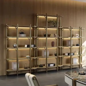 Light Luxury Modern Simple Creative Office Multi layer Floor Storage Decorative Shelf Designer Bookshelf