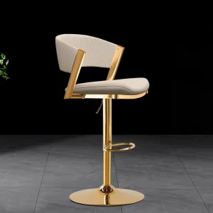 Light Luxury Modern Simple High Bar Stool with Lift for Home Hotel Restaurant Island and Cashier Desk