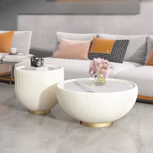 Light Luxury Modern Small Size Durable Minimalist Designer Nordic Coffee Table Set
