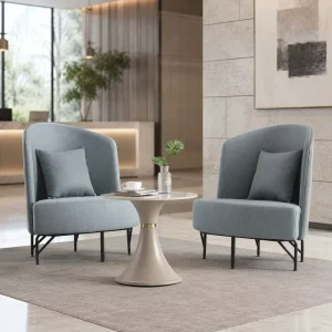 Light Luxury Nordic Designer Leisure Sofa Chair Minimalist Negotiation Armchair for Office Hotel Cafe Reception Area