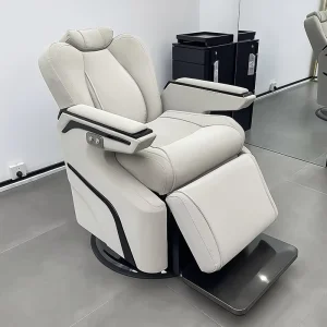 Light Luxury PVC Commercial Electric Reclining Adjustable Barber Salon Hairdressing Chair