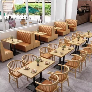 Light Luxury Restaurant Table and Chair Combination Coffee Western Restaurant Barbecue Restaurant Catering Teahouse