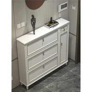 Light Luxury Shoe Cabinet Home Doorway Nordic Simple Modern Ultra thin Tipper Entrance Multi functional Narrow Storage C