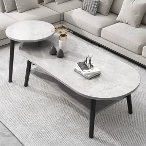 Light Luxury Small Coffee Table in Living Room