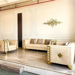 Light Luxury U Shaped Reception Lounge Sales Office Negotiation High End Artificial Leather Sofa Set Customizable Color for 4S