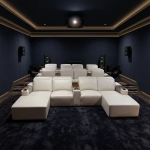 Light Luxury Vip Home Theatre Furniture Basement Media Room Electric Recliner Theater Cinema Reclining Sofa Italian Movie Seats