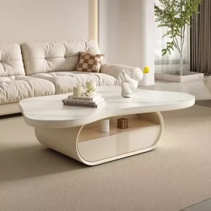 Light Luxury Wooden Solid Wood Extendable Modern Living Room Furniture Coffee Table