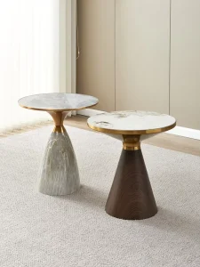 Light luxury Modern Minimalist Coffee Table Stainless Steel Frame Removable Stone look Top for Bedside Living Room Sofa side Use
