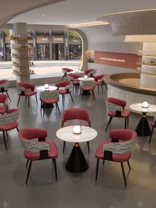 Light-luxury Wood Table Chair Set for Cafe Lounge Reception Sofa Single Armchair Waiting Areas in Hotels Restaurants