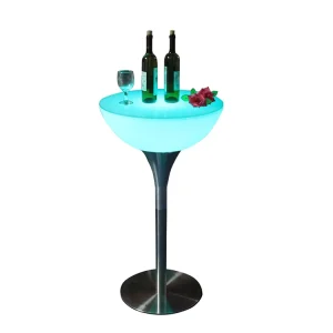 Light up Set High Led Restaurant Fast Food Counter Modern Led High Bar Table