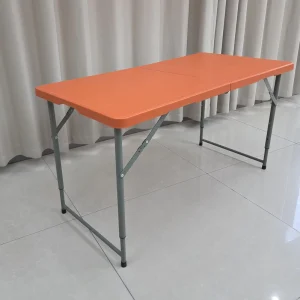 Lightweight 4ft Rectangle Foldable Study Table for Outdoor Party Camping Modern for Dining Hotel Use Made Plastic