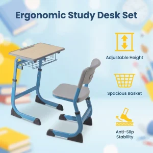 Lightweight Adjustable Height University Classrooms School Chair Schools Chairs and Tables Set